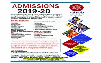 Application for pursuing Two Years Master's Programme in Nalanda University